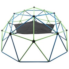 Climbing Dome 10 FT Geometric Dome Climber w/Hammock Swing Kids Jungle Gym