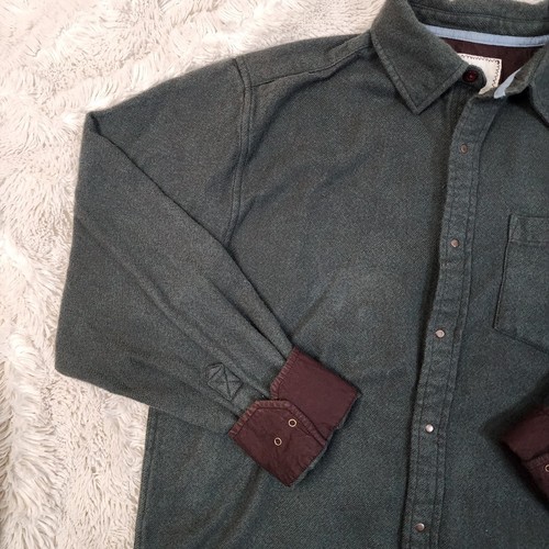 Horny Toad Men's Long Sleeve Green Flannel Shirt Button Down Size Medium Cotton - Picture 3 of 8