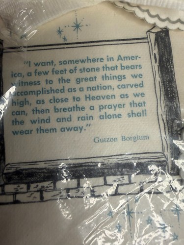 RARO Vintage Mt. Set tavolo souvenir Mount Rushmore. Tovaglioli, tovagliette, sottobicchieri - Foto 5 di 7