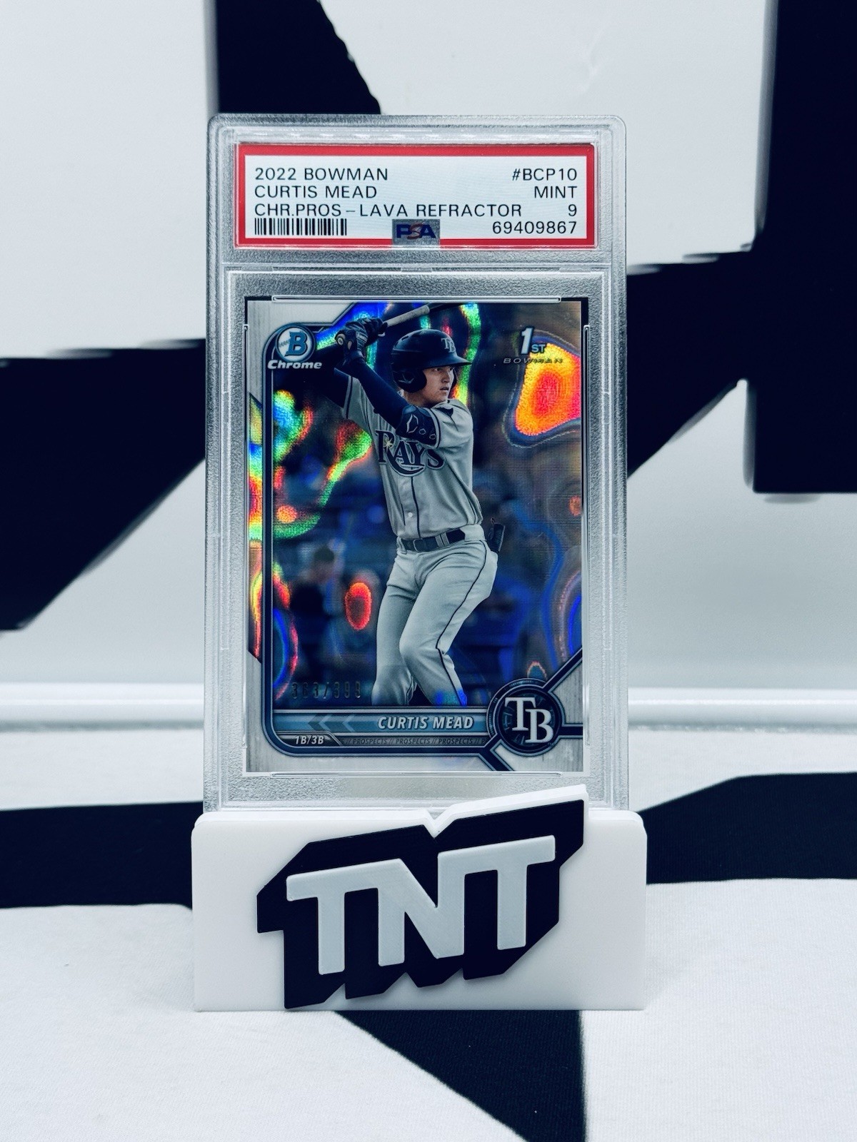 Curtis Mead 2022 Bowman Chrome 1st Lava Refractor /399 #BCP-10 PSA 9