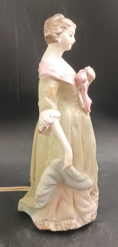 Porcelain Victorian Lady Night Light, Numbered 6085, Tested Works - Picture 8 of 12