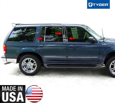 TYGER For 91-01 Ford Explorer 6PC Stainless Steel Chrome Pillar Post Trim