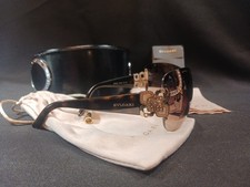Bvlgari Sunglasses 6079-B Brown Swarovski Crystal Limited Edition RARE NEW