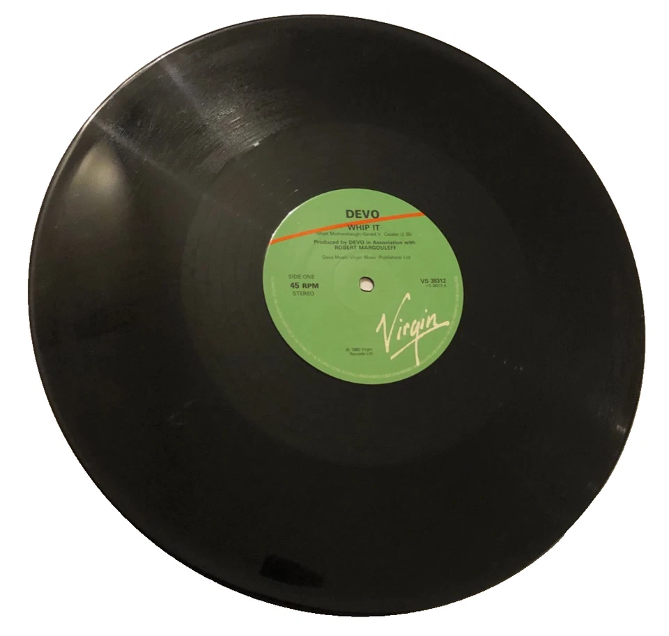 Devo Whip It Gate Steel VS38312 UK Stereo 45 RPM Virgin Vinyl LP Vintage 1980 VG - Image 3 of 4