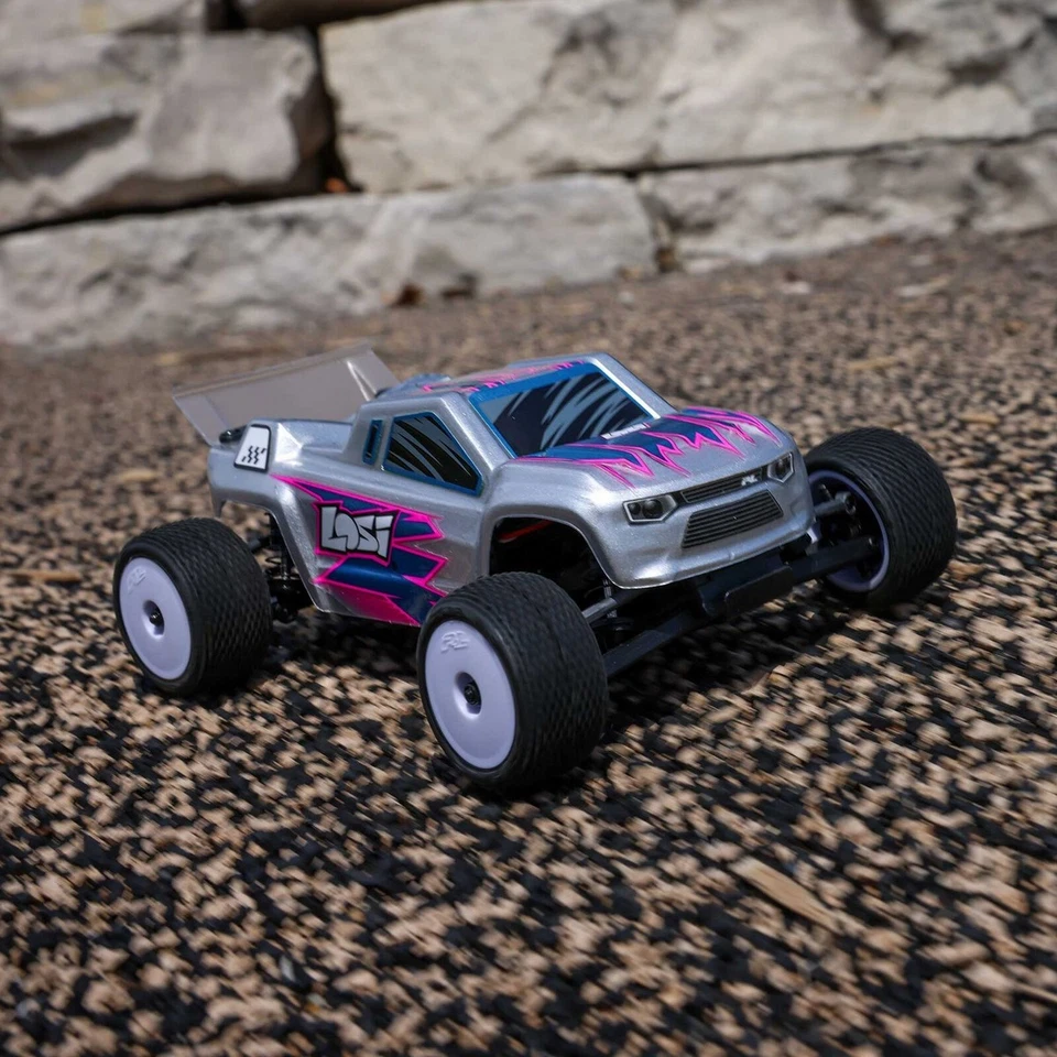 Losi LOS-1392T2 1:28 Micro-T 2S 2WD RTR Stadium Truck Brushed Silber - Bild 2 von 4