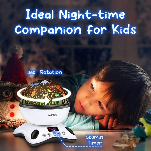 Moredig Kids Night Light Projector Remote Baby Night Lights for Kids Room - Picture 5 of 9