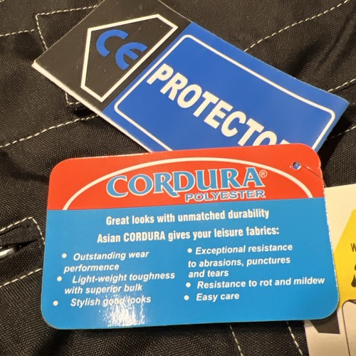 HWK Motorcycle Protective Water/Windproof Power Skin Med. Black Pants New W/Tags - Picture 3 of 14