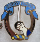 Army crest DI dui PB pinback ww2  7th CAVALRY REGIMENT cav  Meyer Garry Owen