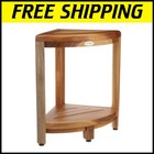 Compact 2-Tier Teak Shower Shelf – Ideal Storage & Foot Rest for Showers