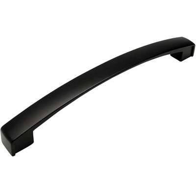Cosmas Cabinet Hardware Flat Black Arch Cabinet Pulls - #616-160FB