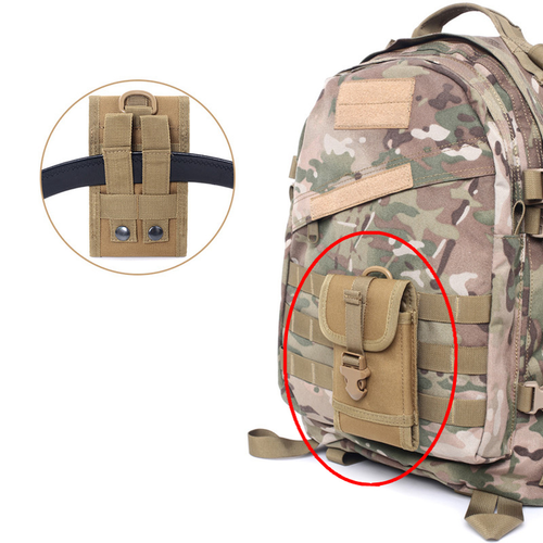 Tactical Molle Cell Phone Pouch Belt Bag Outdoor Travel Backpack Waist EDC Bag - Imagen 11 de 15