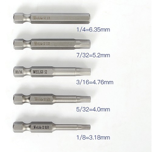 Imperial 1/16" - 3/8" Hex Screwdriver Driver Bit 1/4" Hex Shank Magnetic 50mm - Picture 4 of 19