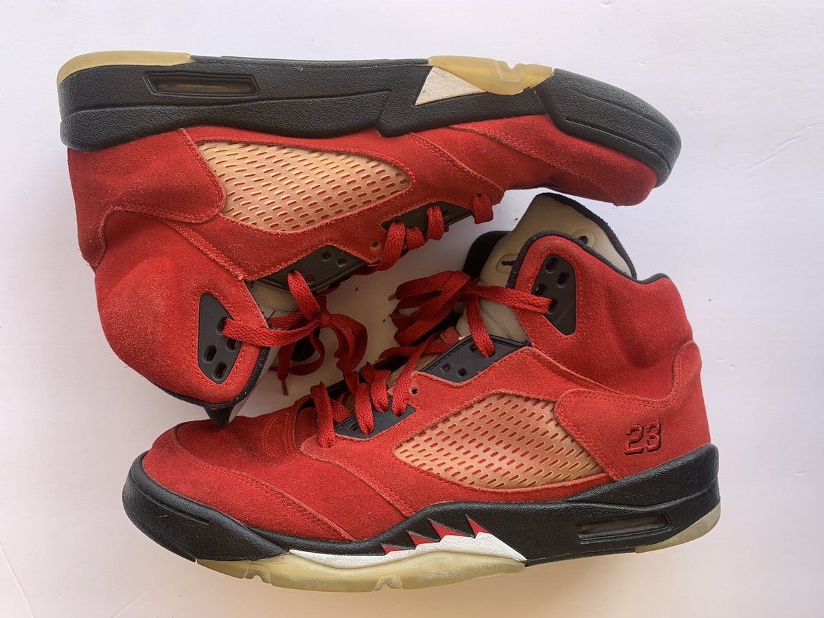 Size 12 - Jordan 5 Retro DMP Raging Bull Red Suede 2009 | eBay