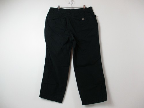Lauren Ralph Lauren Pants Womens 14 Tapered Cropped Dark Wash Black High Rise - Picture 2 of 12