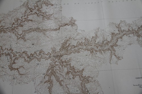 CANYON DE CHELLY NATIONAL MONUMENT AZ USGS Topographic Map 1938 Vintage 37x30 - Picture 6 of 9
