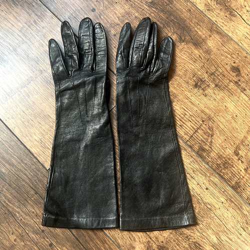 Confezione Guanti Vintage Milore Donna Pelle Nera x 3 Paia Taglia XS - Foto 12 di 15
