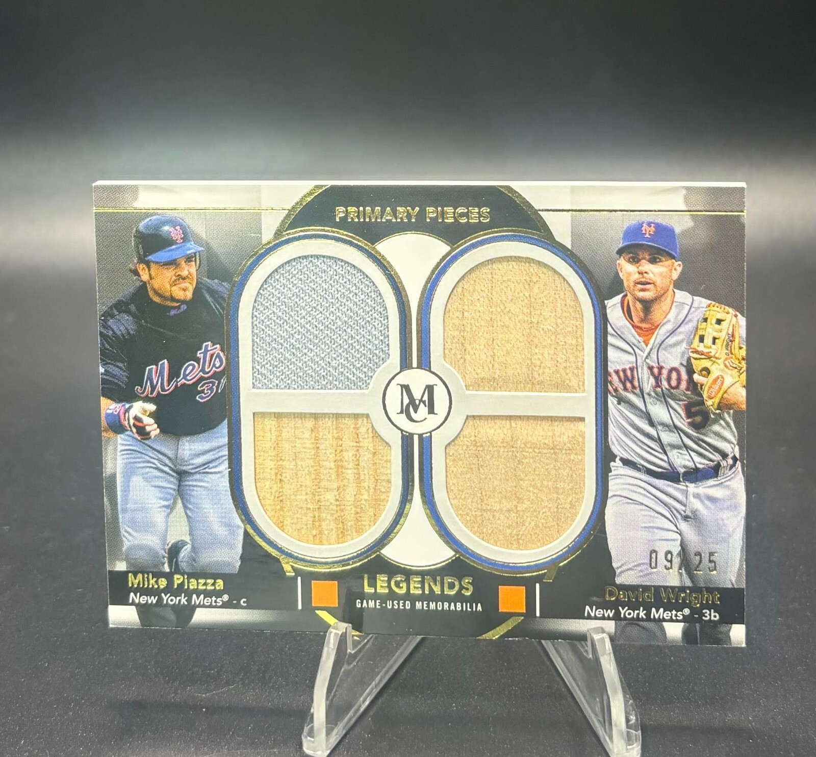 2024 Topps Museum Collection Primary Pieces Relic Mike Piazza/David Wright /25