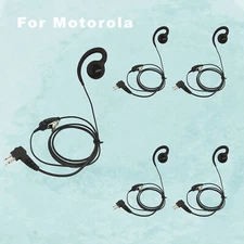 5x Swivel Earpiece w/ PTT Mic for Motorola Radios CLS1110, CLS1410, CP200, CP180
