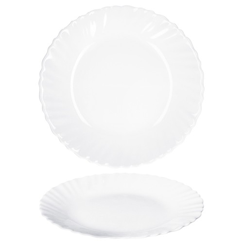 6x Kuchenteller Arkona Opalglas 19cm weiß Frühstücks-Teller klein Dessert Salat - Bild 4 von 6