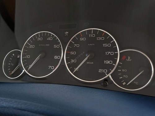 For Peugeot Partner 03-07 Polished Aluminum DashTrim instrument Cluster Rings - Picture 1 of 12