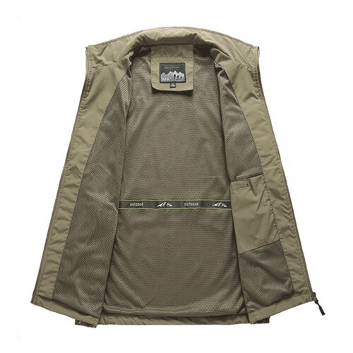 Top Giacca Gilet Sportivo Gilet Cappotto Senza Maniche Traspirante Fodera Rete Casual - Foto 6 di 22