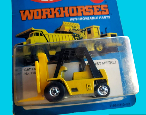 Vintage 1980 Hot Wheels Workhorses CAT FORKLIFT #1168 Caterpillar Die-Cast 1:64 - Picture 4 of 12