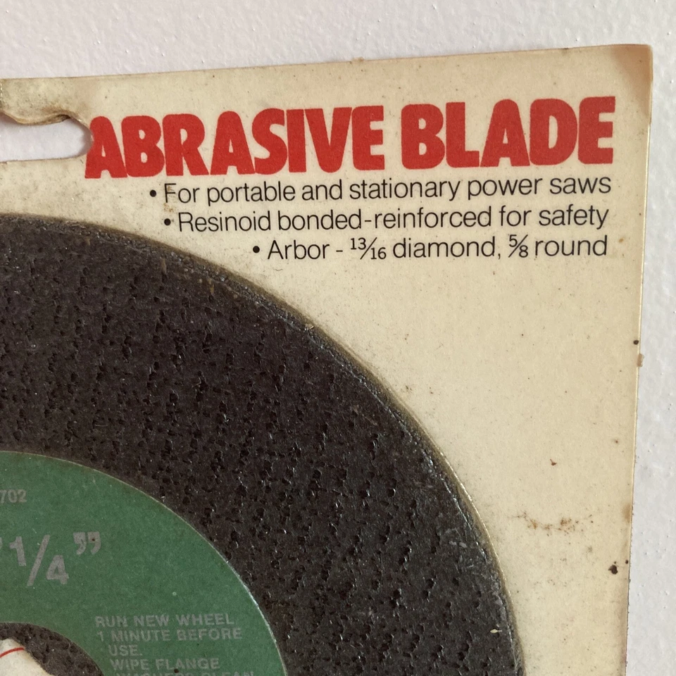 "Cuchilla de corte de albañilería Vermont American Abrasive 7-7 1/4"" n.º 8702 nueva de stock" Foto 3 de 4