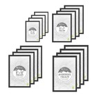 [Set of 4] Black Photo Picture Styrene Frames Landscape Portrait Wall Mountable