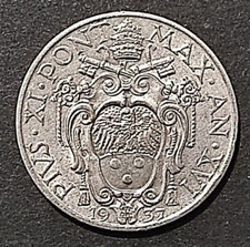 VATICAN PIUS XI 20 CENTS LIRE 1933 1934 1937 UNC CHOOSE YEAR