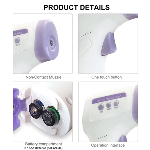 Digital Infrared Thermometer Forehead Non-Contact Temperature Gun Adult/Baby - Picture 6 of 8
