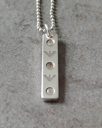 Emporio Armani Ingot T bar Necklace, 925 Sterling Silver, Womens / Unisex - Picture 2 of 17