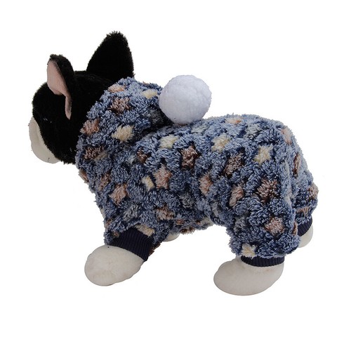 Pet Soft Plush Fleece Winter Small Dog Clothes Jumpsuit Hoodie Puppy Warm Coat - Picture 11 of 18
