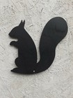 1x Black Acrylic Silhouettes of a SQUIRREL - Wall Mounted 8" High x 7" Long.