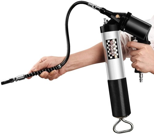 Air Pneumatic Grease Gun 1/4" NPT 11" Flexible Hose & Extension 2400 - 6000 PSI - Picture 1 of 6