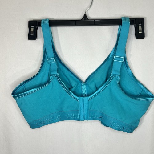 Cacique 42DD Teal Sfoderato Copertura Completa Senza Filo Gancio Posteriore Regolazione Reggiseno sportivo con spalline - Foto 6 di 7