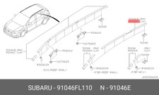Genuine OE Molding Assembly Roof Left Hand 91046FL110 for Subaru 91046-FL110