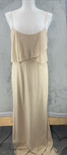 Jenny Yoo Ball Gown Dress size 18 Beige  glitter strapless dress Formal