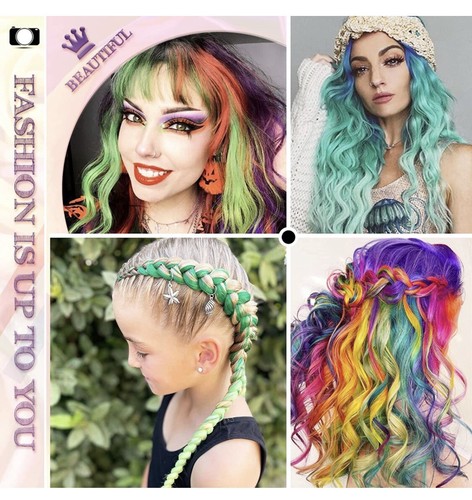 10 Pcs Colored Hair Extensions Party Highlights Colorful Clip in Hair - Picture 6 of 6