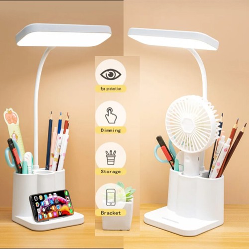 LED Desk Light Dimmable Touch Sensor Table Bedside Reading Lamp USB Rechargeable - Picture 10 of 12