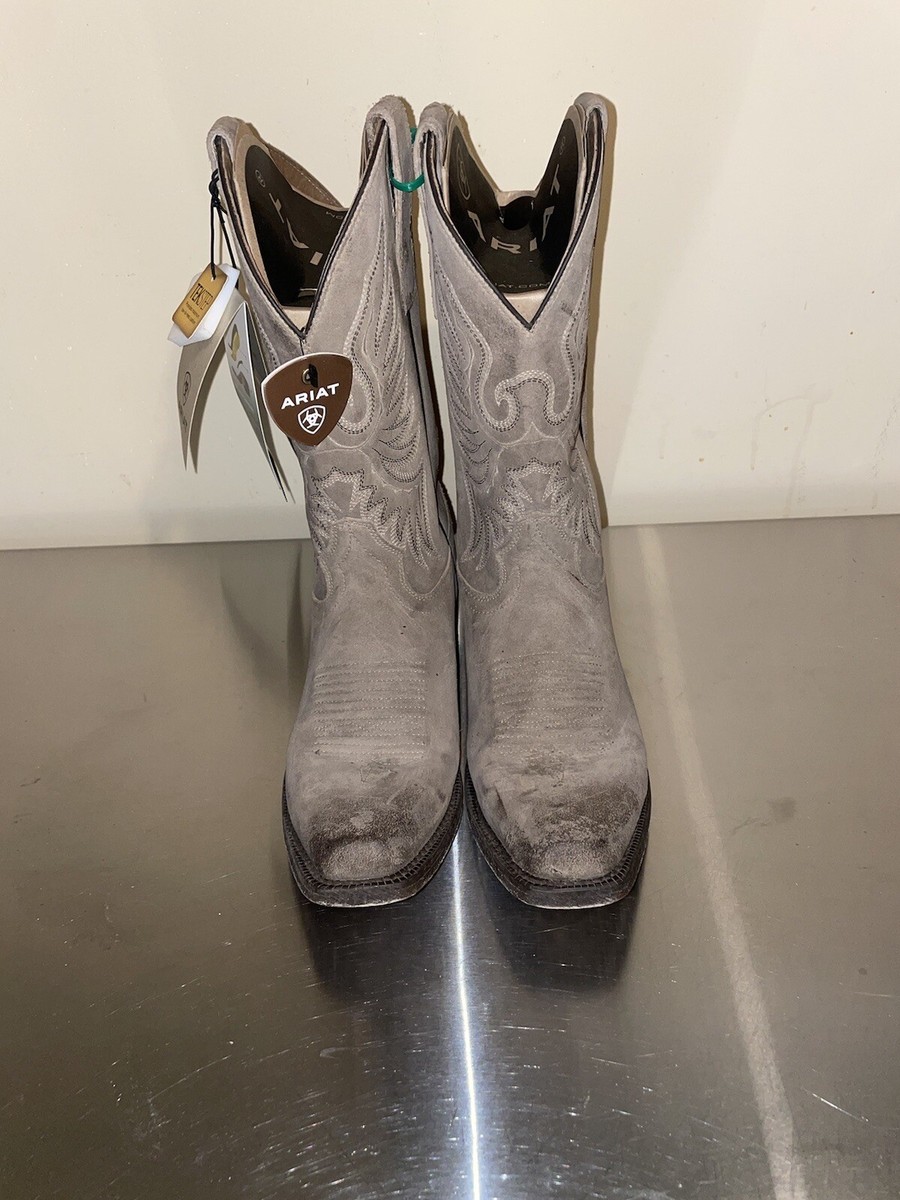 Ariat Men's Circuit High Stepper Burned Grey Rughout Leather Boot Size