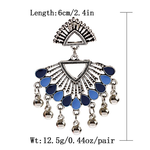 Indian Ethnic Bollywood Women Gold Bohemian Vintage Drop Jhumka Earrings - Picture 74 of 189