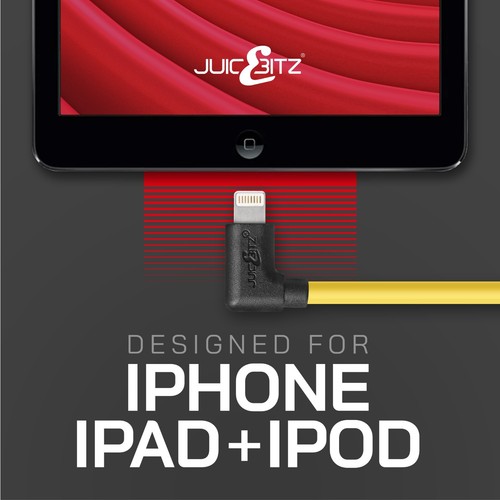 JuicEBitz® Câble Chargeur USB pour iPad Air/2/3 iPhone 14 Pro 13 12 11 XR 7 Angle - Photo 61 sur 65