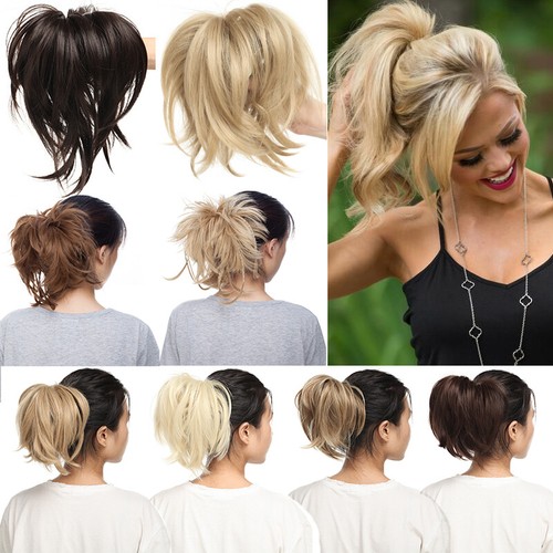 TOP PONYTAIL 12" Jaw Claw Clip in Pony Tail Hair Extensions Extension Hairpiece - Picture 3 of 28