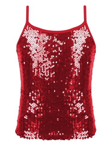Kids Girls Tank Vest Shiny Dancewear Tango Tops Sequins Jazz Modern Costume - Picture 37 of 57