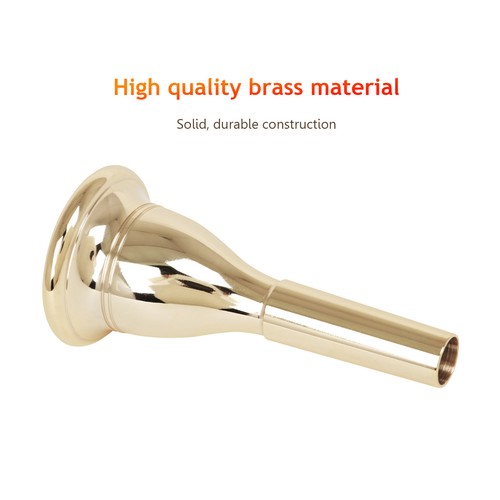 Tuba Mouthpiece Solid Brass Construction Gold Plated Tuba Mouthpiece Size 7 Z2L8 - Picture 6 of 12