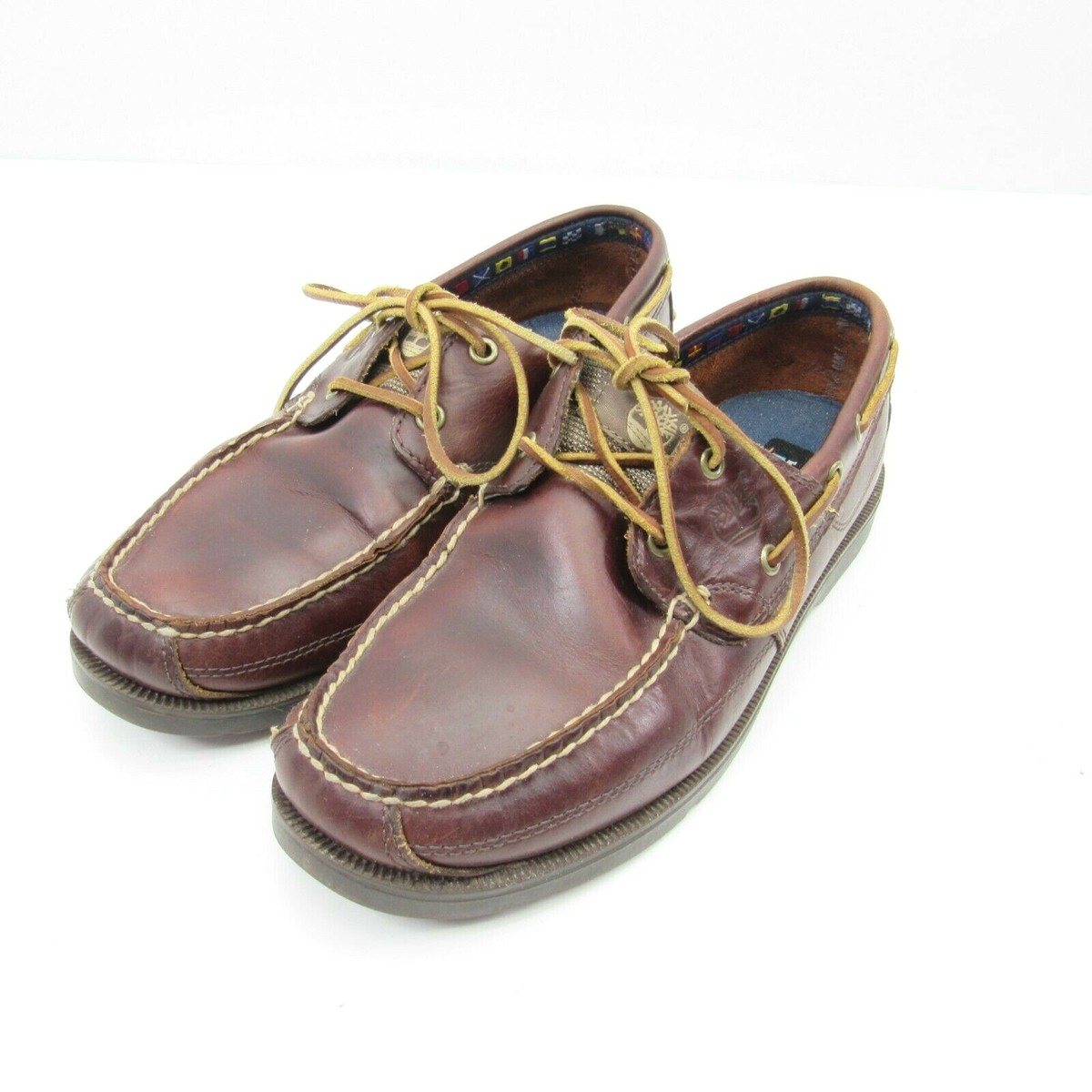 Timberland Men s Brown Leather Earthkeepers Boat Shoes 5230R Size