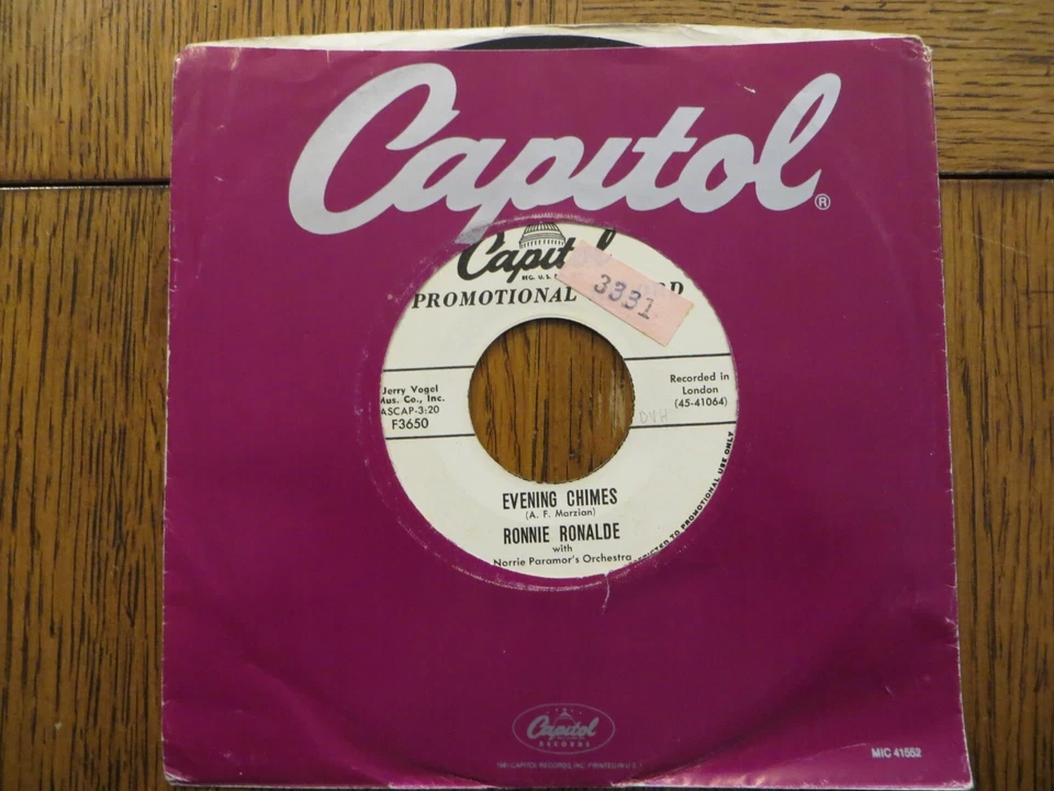 Ronnie Ronalde - The Yodellin' Rags - 1957 - Capitol Records F3650 7" Single VG - Image 2 of 4