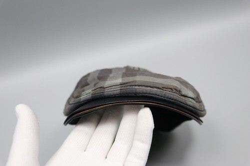 BURBERRY Vintage Gray Nova Check Newsboy Hat Flat Cap Sz S / 55 cm - Picture 11 of 23