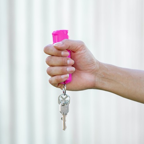 3 PACK Police Magnum pepper spray .5oz Hot Pink Flip Top Keychain Self Defense - Picture 5 of 10