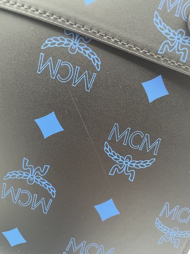 Neu MCM Schwarz Leder Tasche Clutch Tasche Geldbörse NEU Selten Original Authentic - Bild 12 von 12